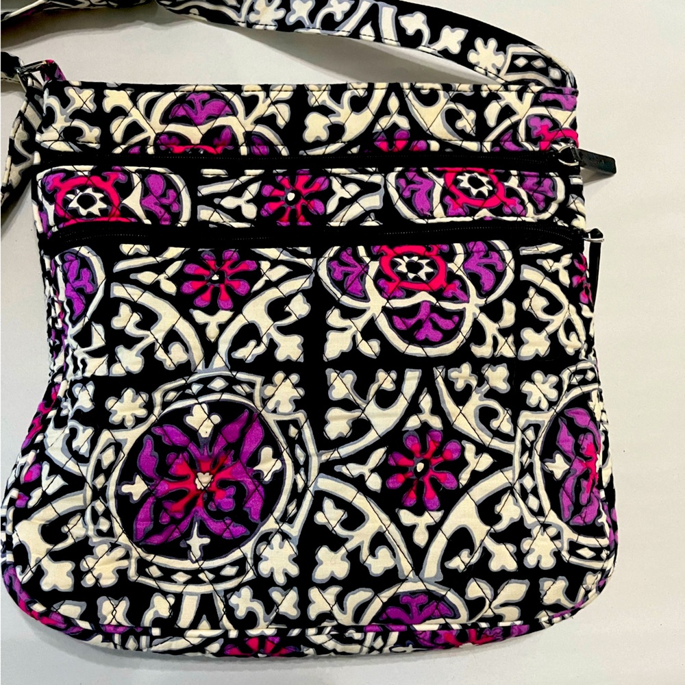Vera Bradley Triple Zip Hipster in Scroll Medallion pattern